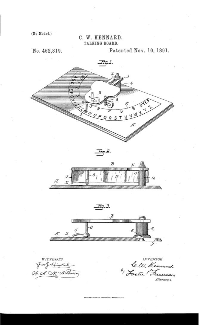 US 462,819, Talking-Board, sheet 1